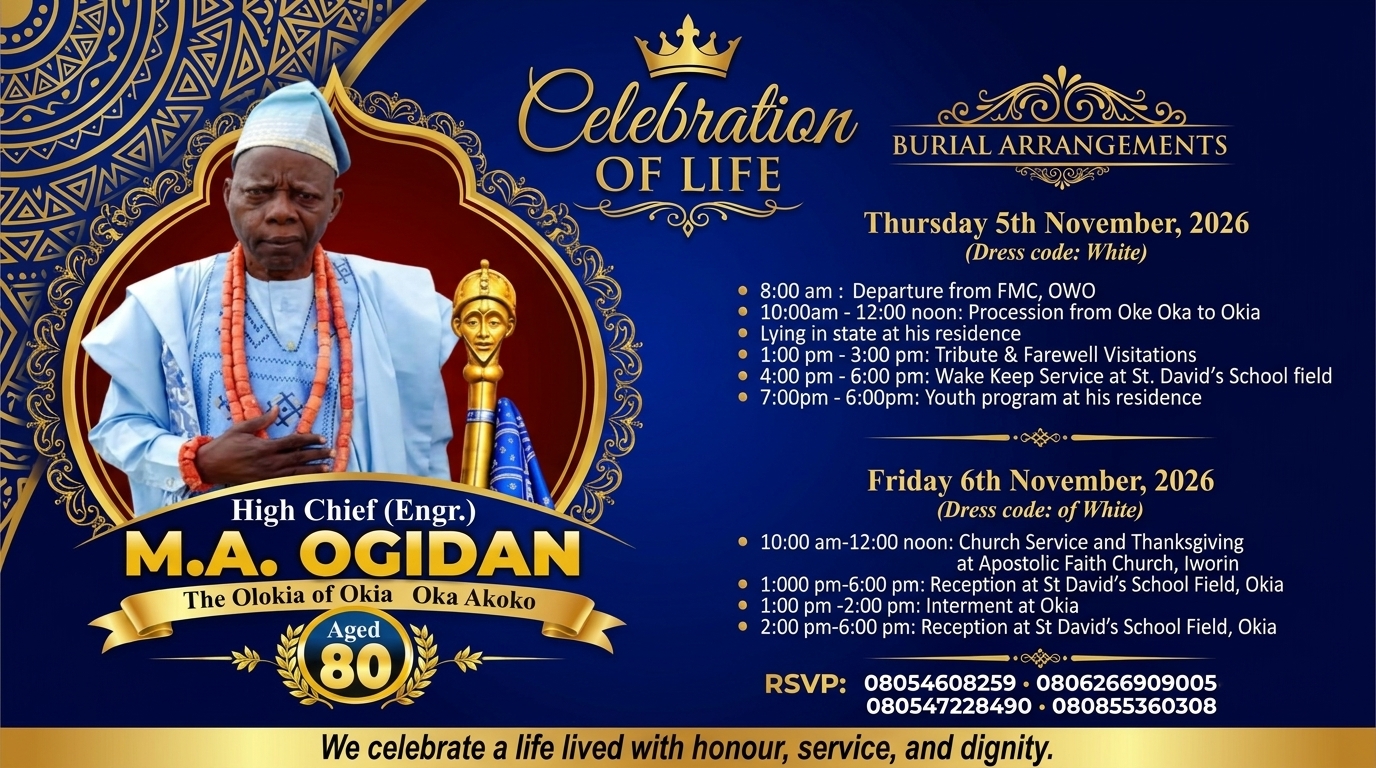 High Chief M.A. Ogidan Landscape Banner