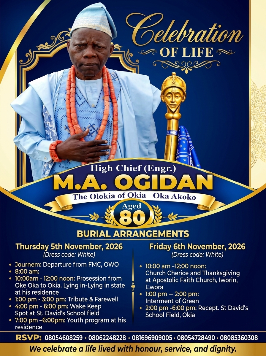 High Chief M.A. Ogidan Official Poster